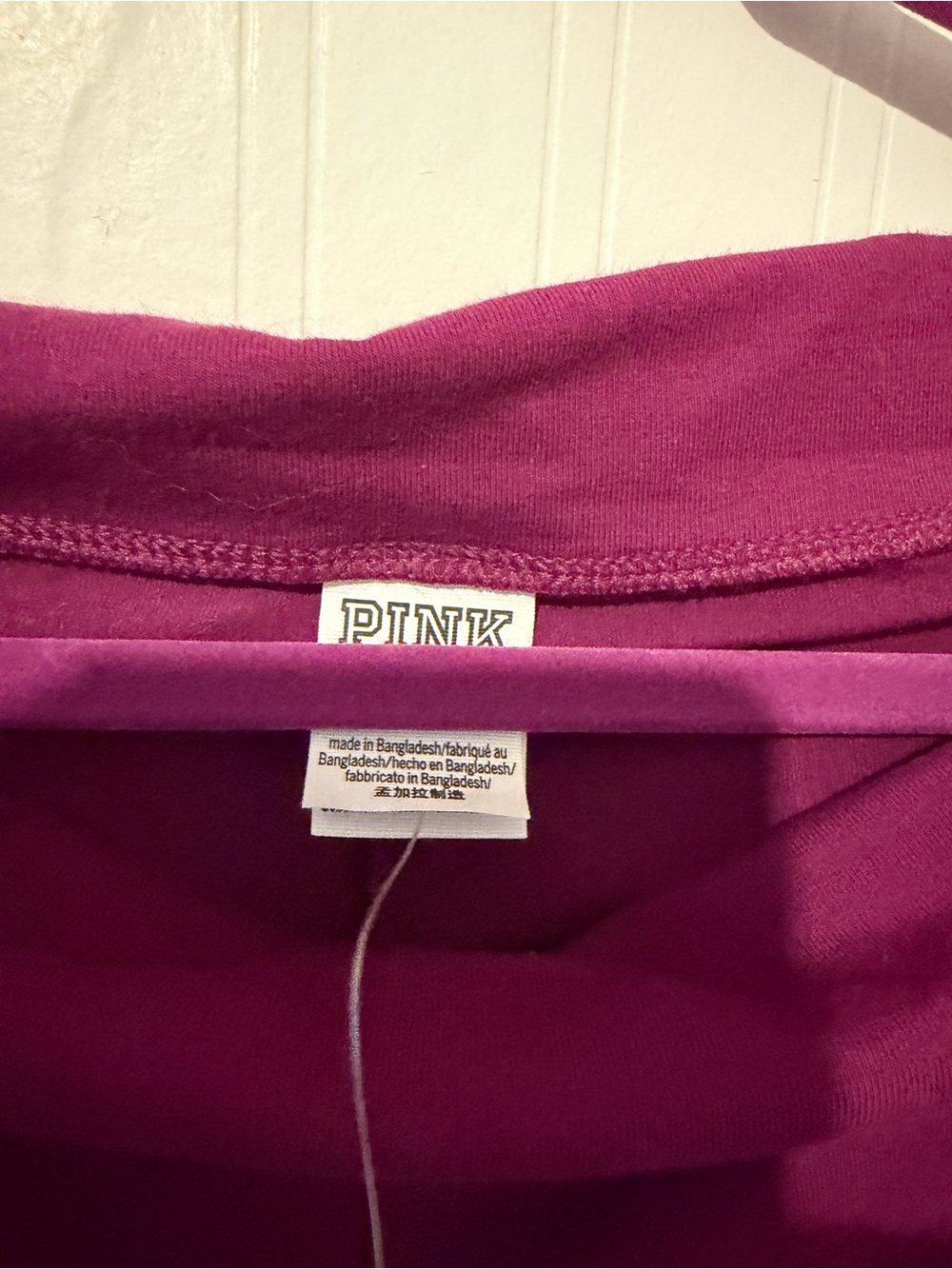 Pink Fold-Over Waist Lounge Pants - Magenta XL NWT - Picture 2 of 5
